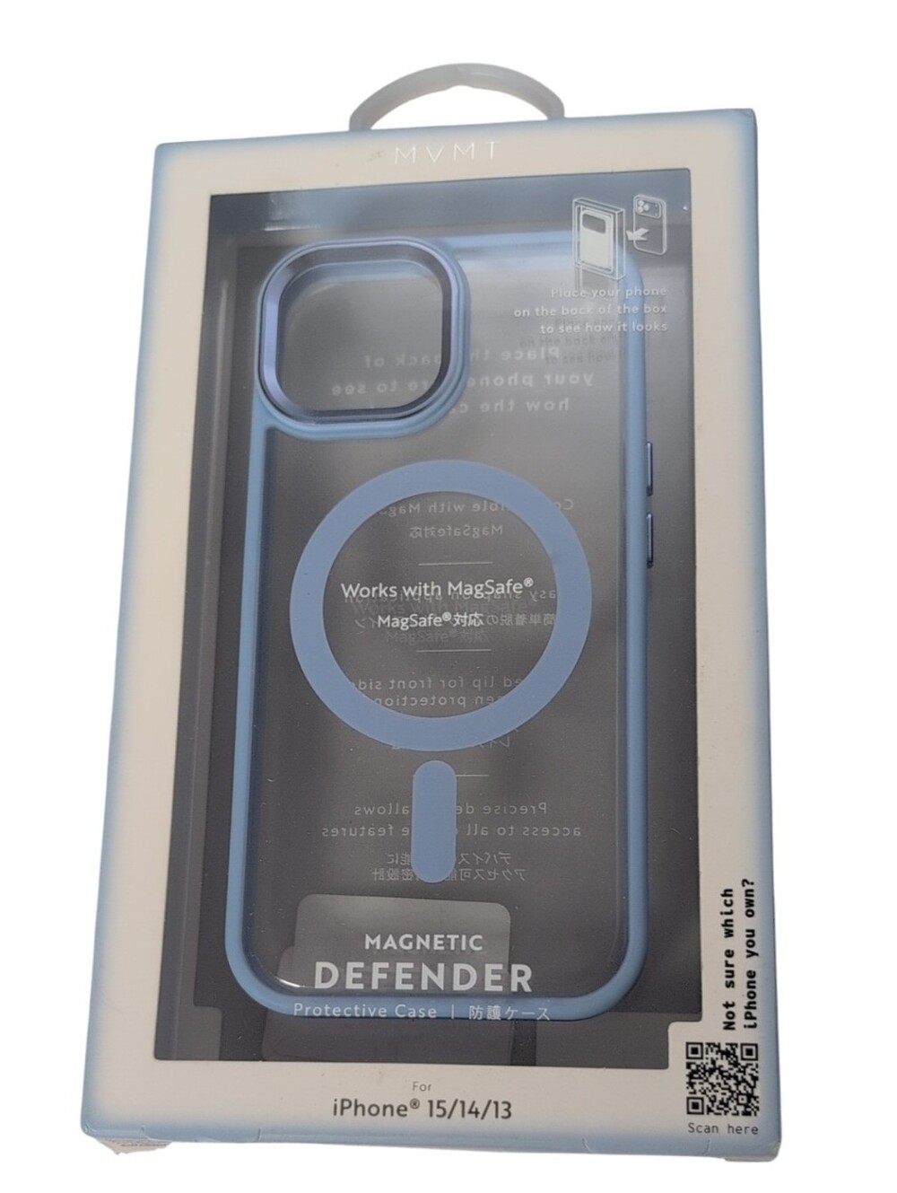 MVMT Blue/Clear Magnetic Defender iPhone 13/14/15 Phone Case
